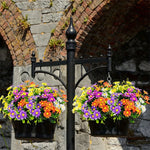 bouquet fleurs artificielles violet blanc jaune orange decoration maison moderne minimalisteintérieur 33cm
