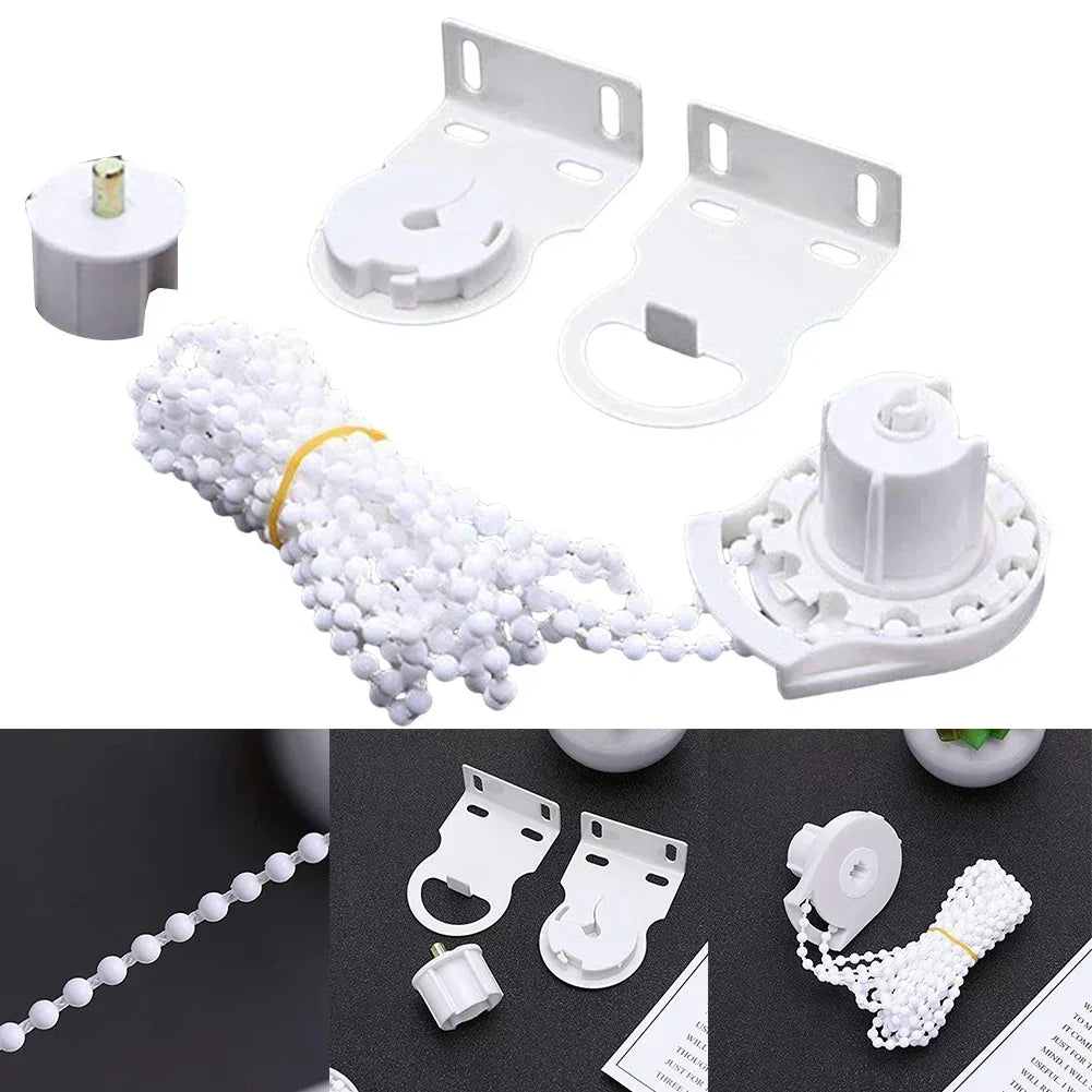 rideau blanc moderne kit clips rouleau accessoires fenetre store enrouleur fixations blancs opacité