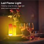 veilleuse led effet flamme simulée sans danger blanc orange moderne