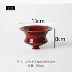 tasses modernes noir rouge texture ondulée brillante fonction table