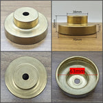 disques métalliques dorés classiques perforations opaques variés tailles incluses