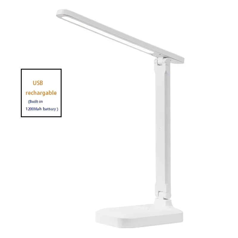 lampe led rechargeable blanc moderne interrupteur tactile charge usb chambre étudiante lecture