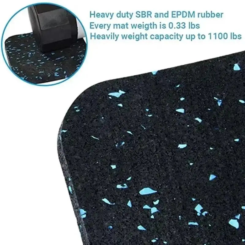 tapis entraînement sportif caoutchouc noir bleu motifs granuleux utilitaire fitness