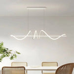 lumière suspendue moderne abstraite 100cm 120cm noir blanc doré minimaliste