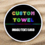 serviette plage ronde rapide sèche microfibre imprimé animaux couleurs moderne graphique absorption rapide