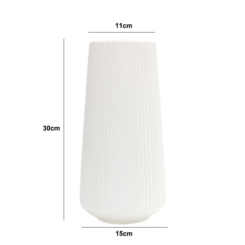 vases décoratifs modernes rayures verticales bleu blanc rose vert pastel minimaliste