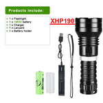 lampe torche plongée rechargeable ipx8 led 35w noir résistante autodéfense modulable intense