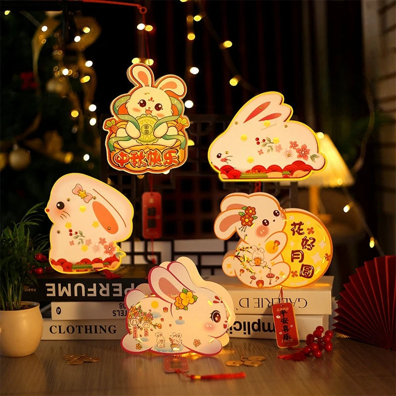décoration maison lampe artisanale animal oiseau lapin fleur papillon transparent fil suspension tassel
