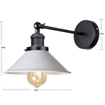 lampe murale industrielle noire réglable vintage E27 flux lumineux étude chambre salon