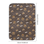 tapis absorbant imperméable chien chat motif pattes coeur lavable antidérapant intérieur moderne bleu