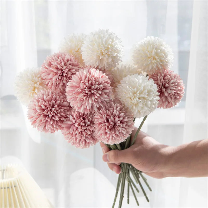 décoration intérieure bouquet hortensia soie blanc rose minimaliste mariage anniversaireextérieur