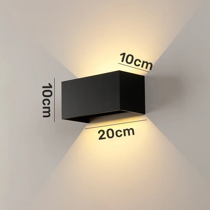 applique murale led motion sensor extérieure ip65 contemporaine 6000k 4000k 3000k đen trắng