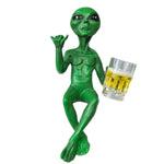 figurine alien gris shaka éclairage led verre bière humoristique décoration intérieure jardin