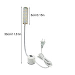 lampe flexible réglable industrielle 360 gris blanc moderne interrupteur câble électrique