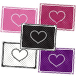 tapis poignet silicone nail art pois cœur dentelle rose noir violet magenta