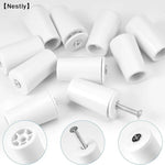 support rideau blanc moderne vis fixations joint 41mm longueur 20mm diametre