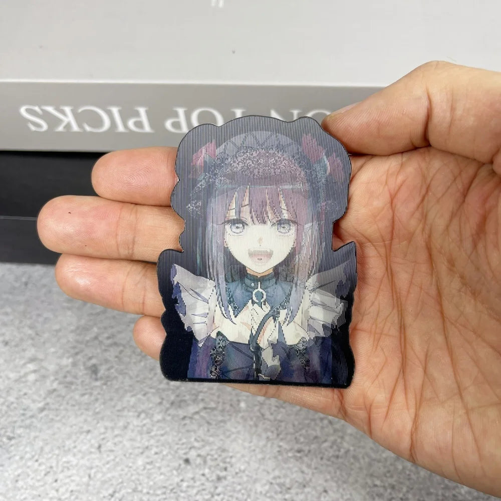 autocollant lenticulaire 3d anime kitagawa marin support photo personnalisable adhésif cheveux colorés illustration manga