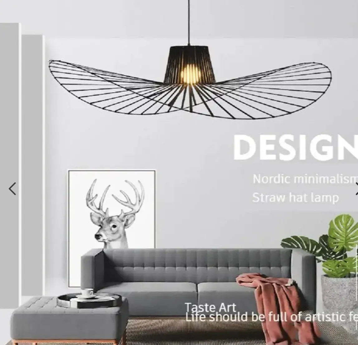 chandelier moderne led bleu noir verre métal opacité 27x40cm 105x160cm