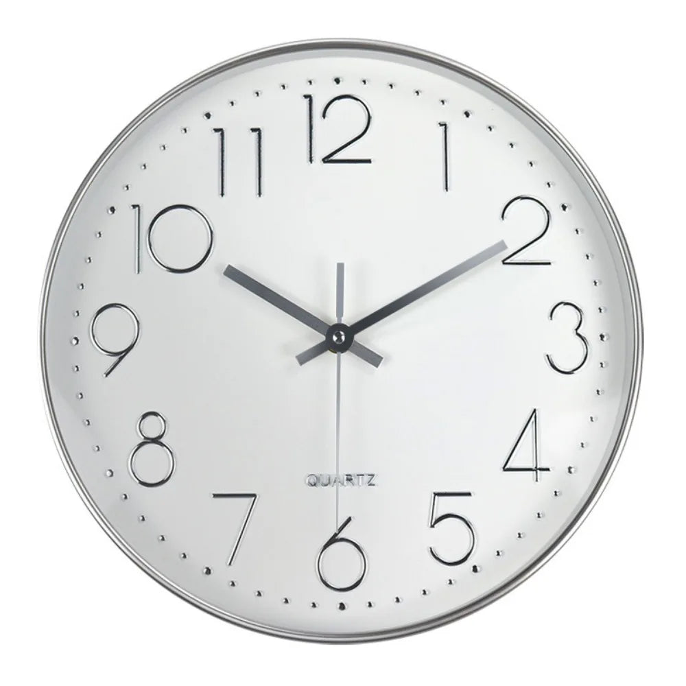 horloge murale cadre doré aiguilles noires numéros blancs moderne chambre coucher