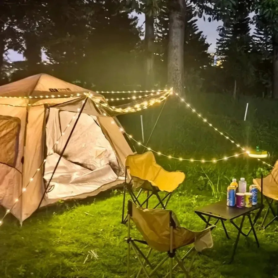 guirlande led rgb portable camping 8m lumineuse décoration tente extérieureambiante