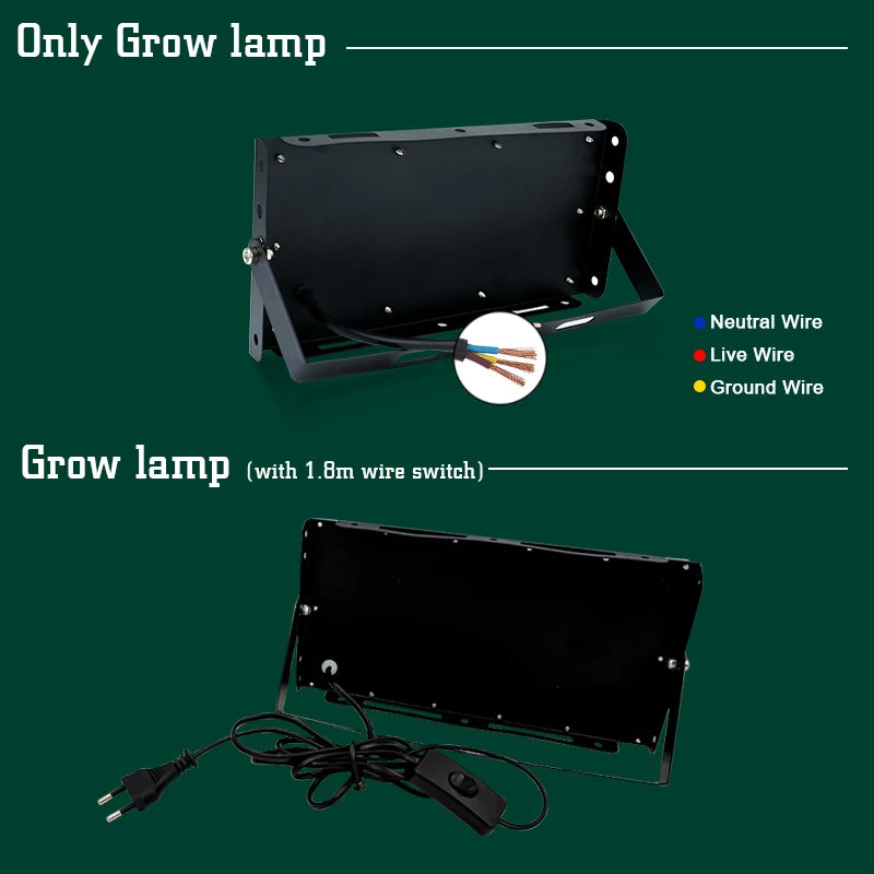 projecteur led violet blanc moderne ip65 50w 100w grille clips