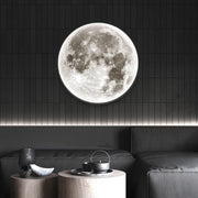 Lampe murale LED en forme de lune avec télécommande, design romantique pour salon ou chambre