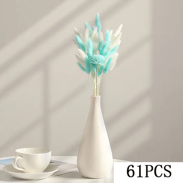 bouquet fleurs séchées jaunes plumes boho décoration maison anniversaire fête valentin nouvelle année