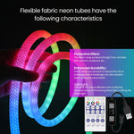 tube néon flexible multicolore réticulé moderne clips télécommande câble usb led rgb