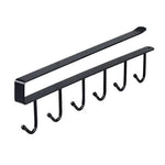 porte verres porte accessoires cuisine clips magnétiques noir blanc modernes pratiques cuillères fourchettes couteaux