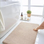 tapis bain absorbant gris rose clair moderne doux adhésif salon salle bain confortable