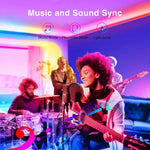 ruban led multicolore rgb flexible synchronisation musique controle application 10m 15m 20m 30m moderne