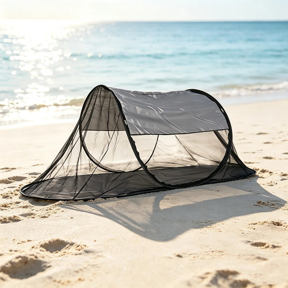 tente pop up anti insectes vert fluo moderne pliante voyage camping sac rangement polyester