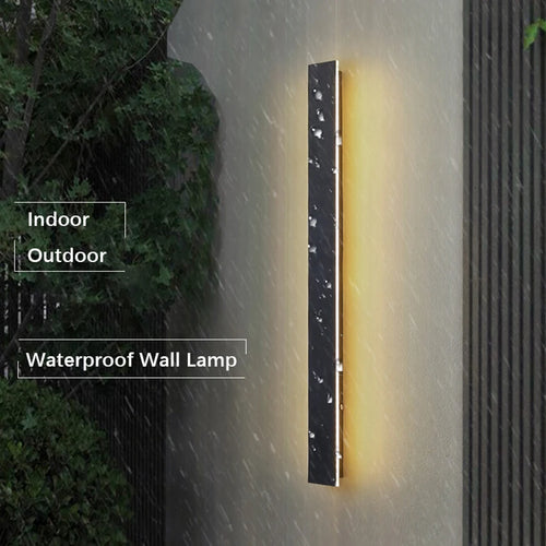lampe murale extérieure led noir marbré moderne étanche aluminium jardin terrasse villa moderne