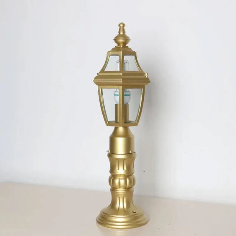 lampe jardin dorée classique ip65 aluminium ornéextérieur éclairage public led e27