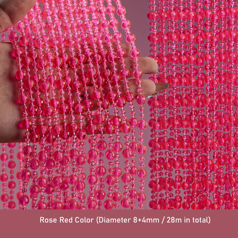 rideau pvc clips moderne rose bleu clair facile porte maison translucent