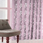 rideau semi transparent feuilles stylisées moderne violet rose noir bleu gris uni décoration maison