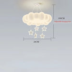 suspension moderne nuage étoiles blanc acrylique fer pc pvc certification ccc cqc ul vde