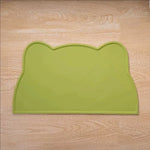 tapis nourriture animaux silicone orange jaune bleu moderne sans motif anti débordement imperméable