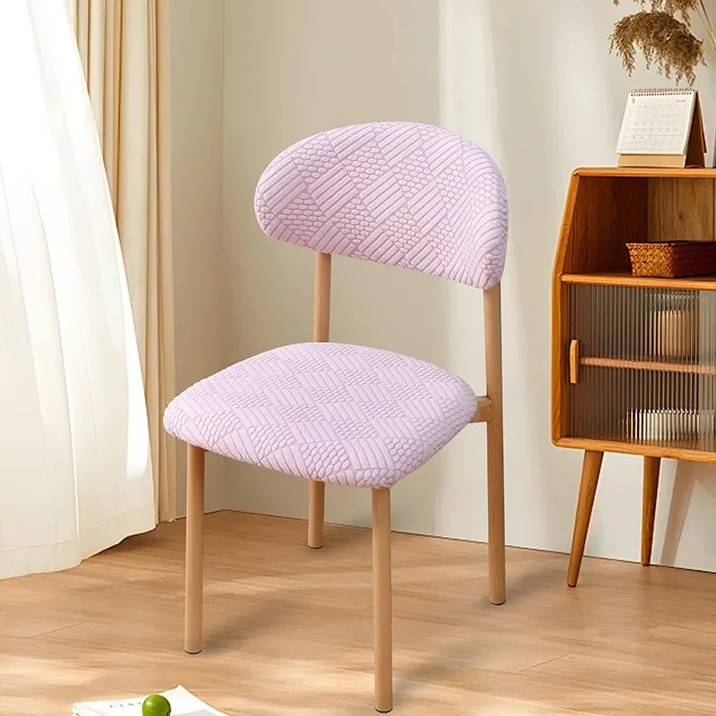 housse chaise coton polyester vert bleu rose moderne ligne diagonale taille