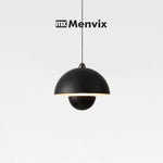 Lampe suspendue moderne sphérique opaques brightness dimmable noir aluminium salon chambrehôtel
