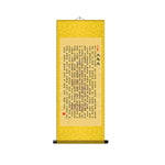affiche murale calligraphie bouddhiste illustrations religieuses motifs floraux suspendue clips suspension traditionnel