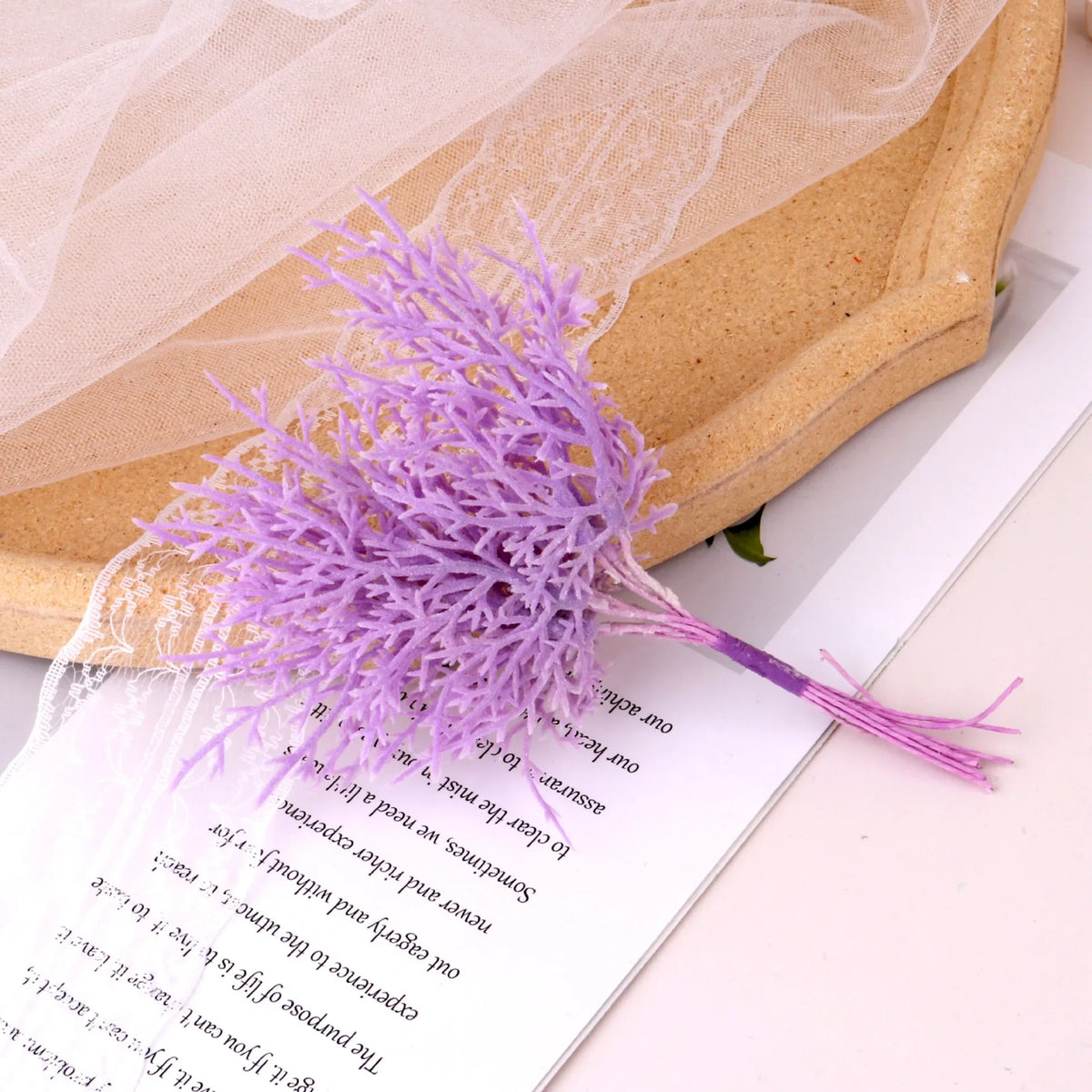 plantes artificielles feuilles fines rouge violet extérieur décoration intérieure naturelle feuilles 10 pièces