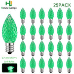 ampoules led multicolores rouge vert bleu jaune orange texturées clips coniques 25 pièces