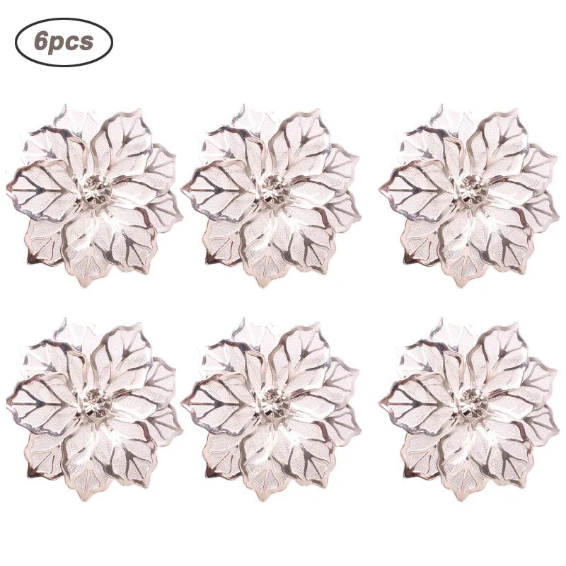 bagues dorées fleurs diamants simulés élégantes modernes anneau ajustable set pièces