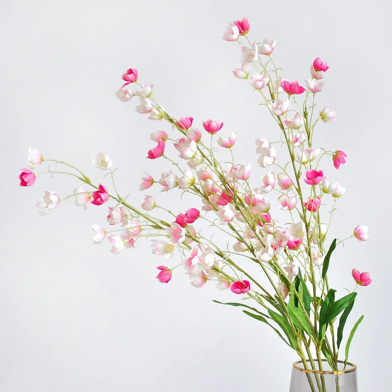 bouquet artificiel fleurs simples feuilles vertes moderne mariage noël rose blanc