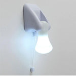 lampe mur adhésive blanche moderne veilleuse led batterie sèche urgence chambre cordon alimentation fixe