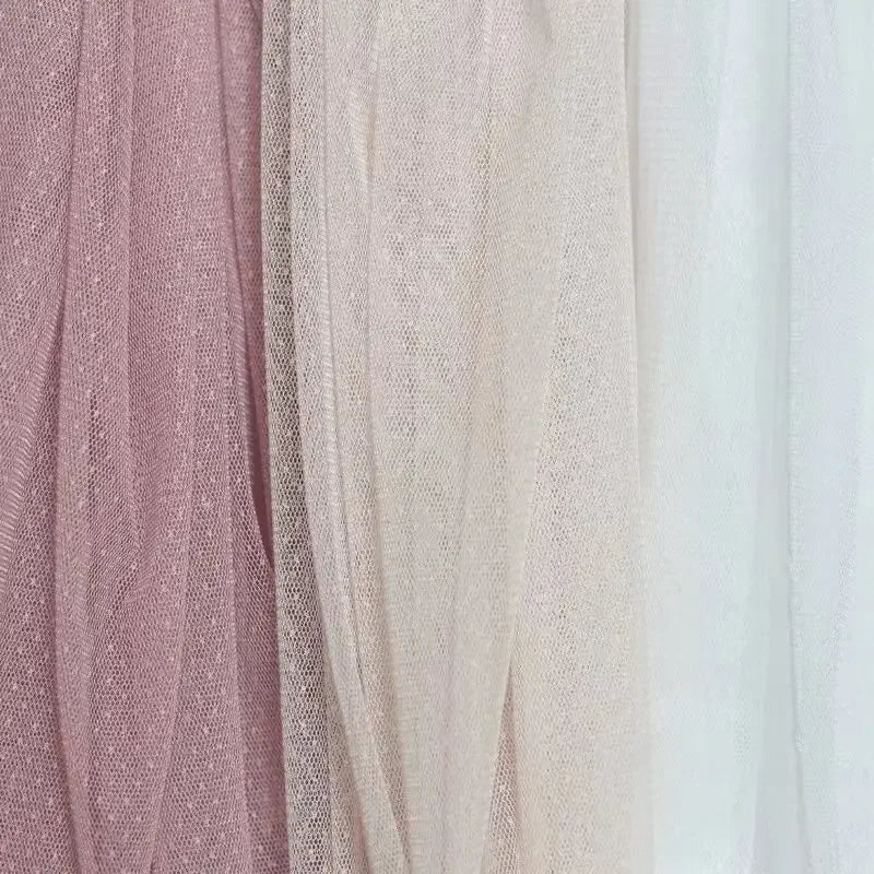 tissu polyester tulle vert clair rose pâle points petits résistance déchirure robe mariage hanfu
