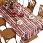 nappe table noël carreaux écossais imperméable réutilisable polyester facile entretenir rouge verte bleue