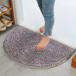 tapis demi circulaire violet marron texture microfibres moderne adhésif salle bain douche salle manger
