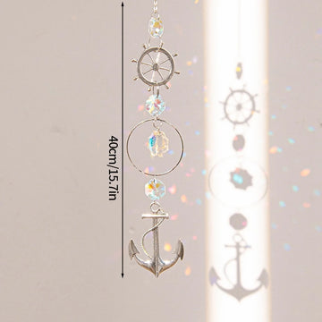 attrape rêves cristal transparent argenté lune étoiles romantique décoration chambre jardinextérieur